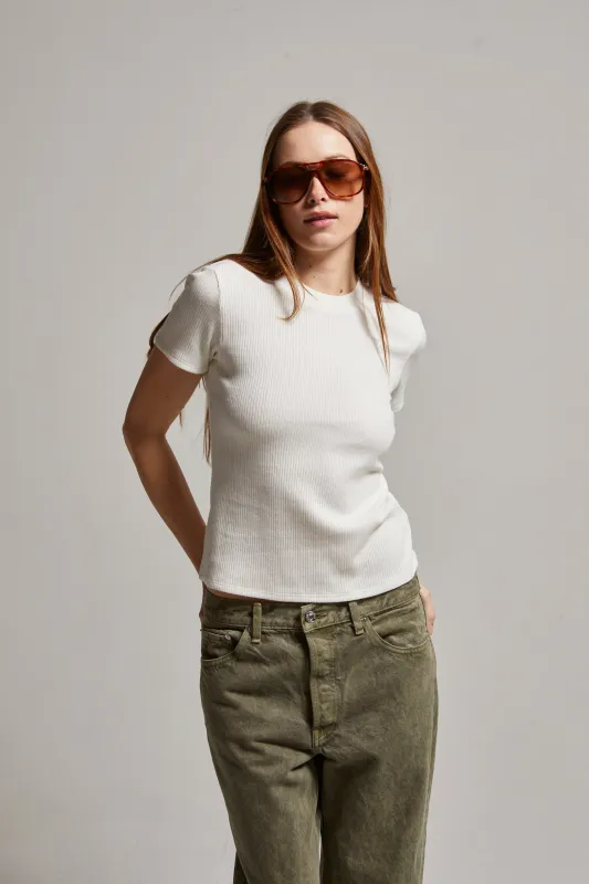 Remi Ribbed SS Tee sold by ASHER