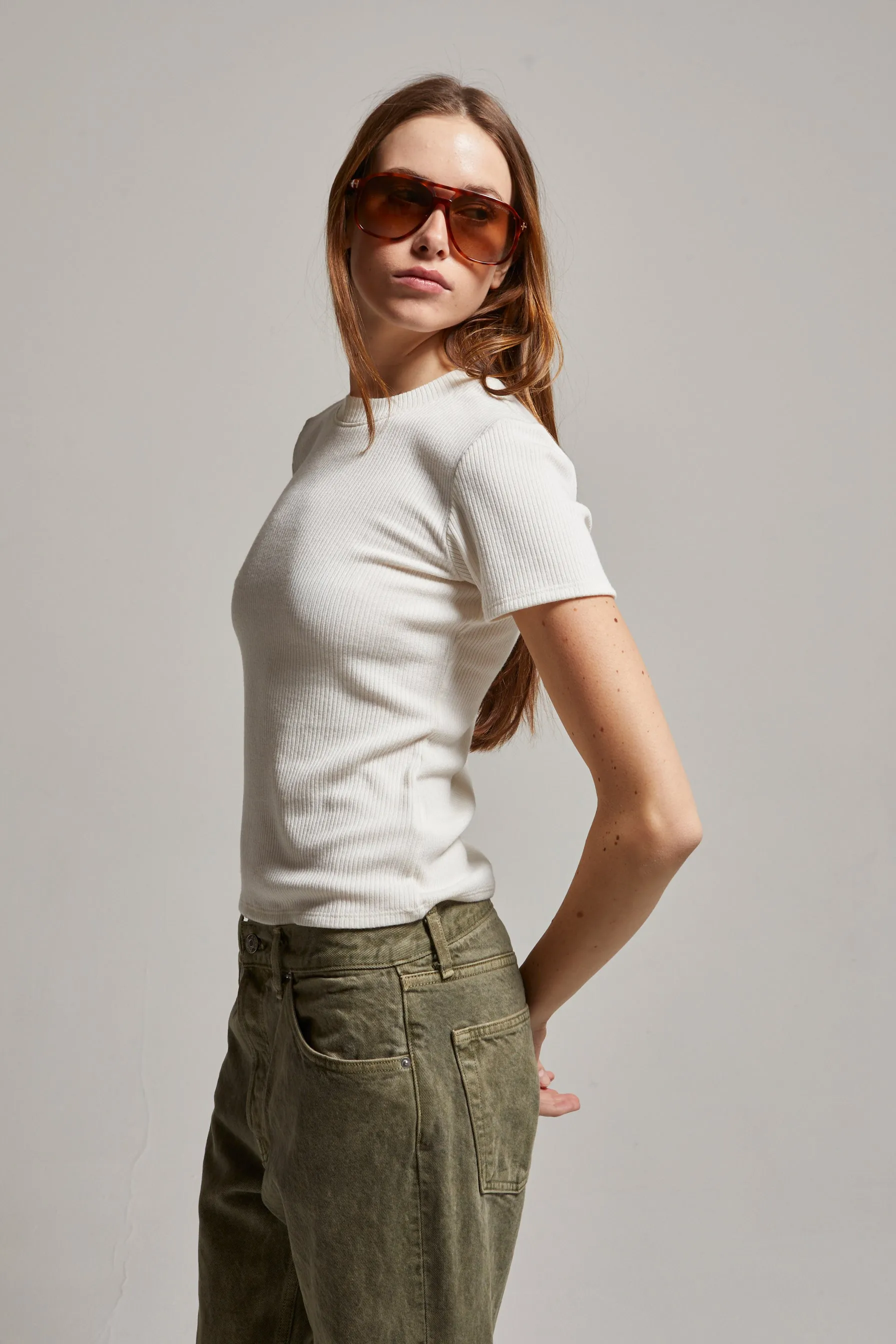 Remi Ribbed SS Tee sold by ASHER product image thumbnail 2