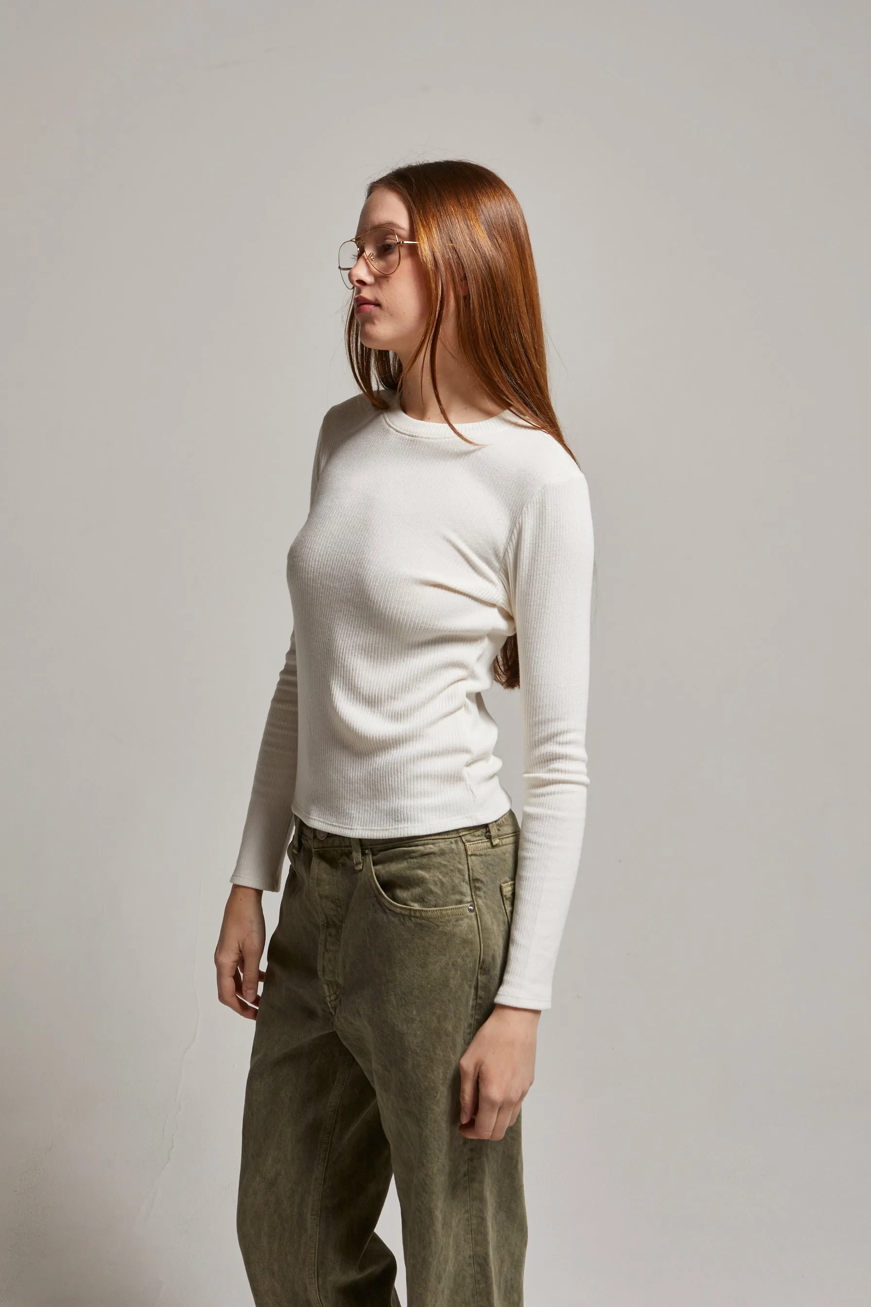 Hannah Ribbed Long Sleeve Tee sold by ASHER product image thumbnail 2