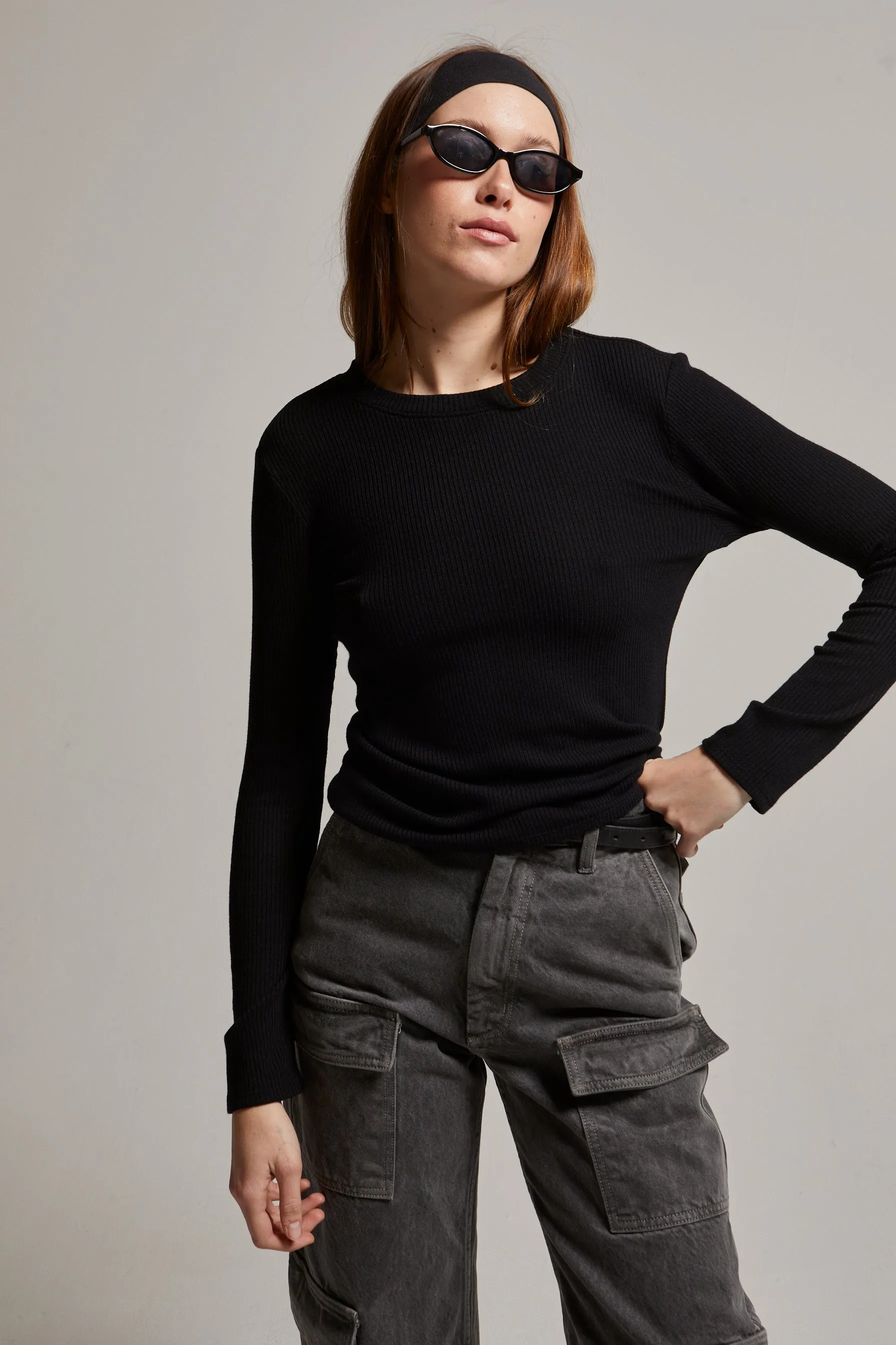 Hannah Ribbed Long Sleeve Tee sold by ASHER product image thumbnail 5