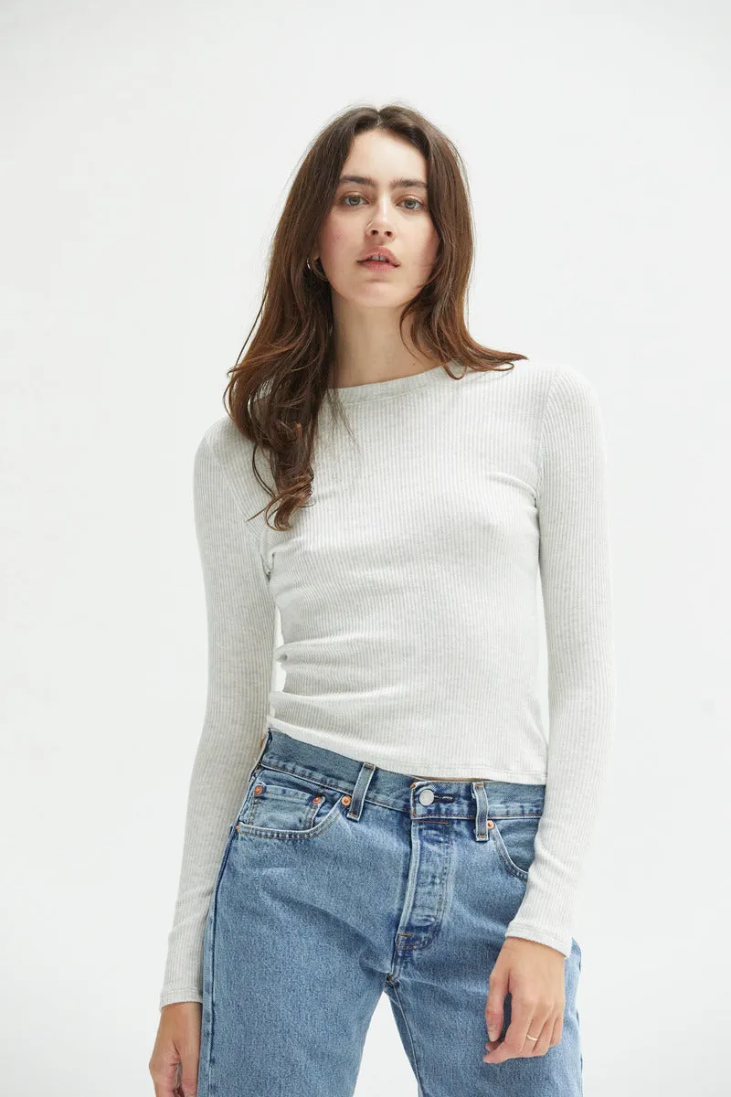 Hannah Ribbed Long Sleeve Tee sold by ASHER product image thumbnail 3