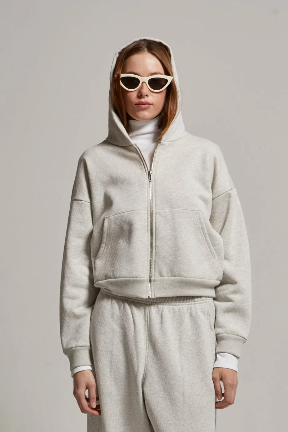 Rosie Cropped Zip-Up Hoodie sold by ASHER product image thumbnail 3
