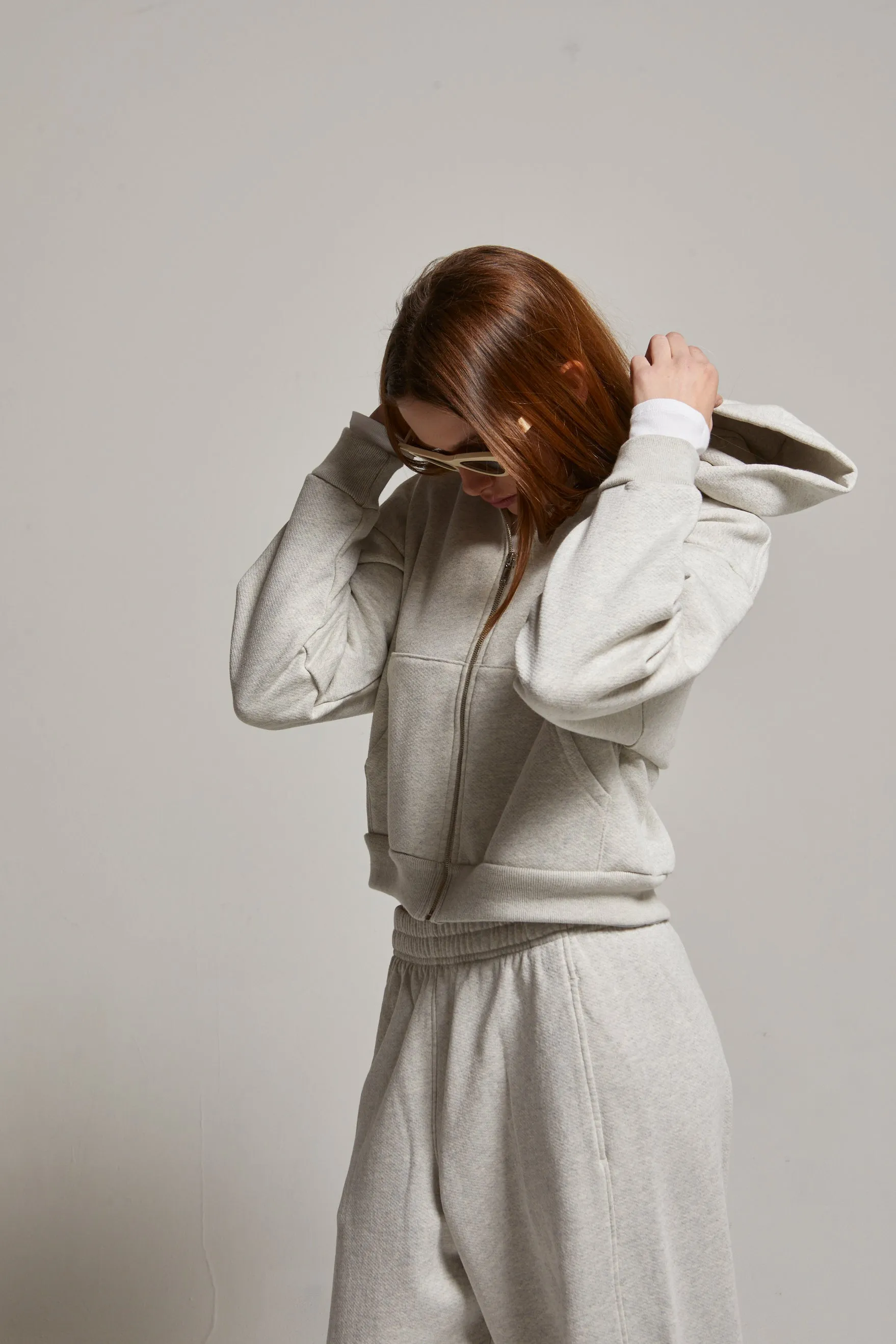 Rosie Cropped Zip-Up Hoodie sold by ASHER product image thumbnail 2
