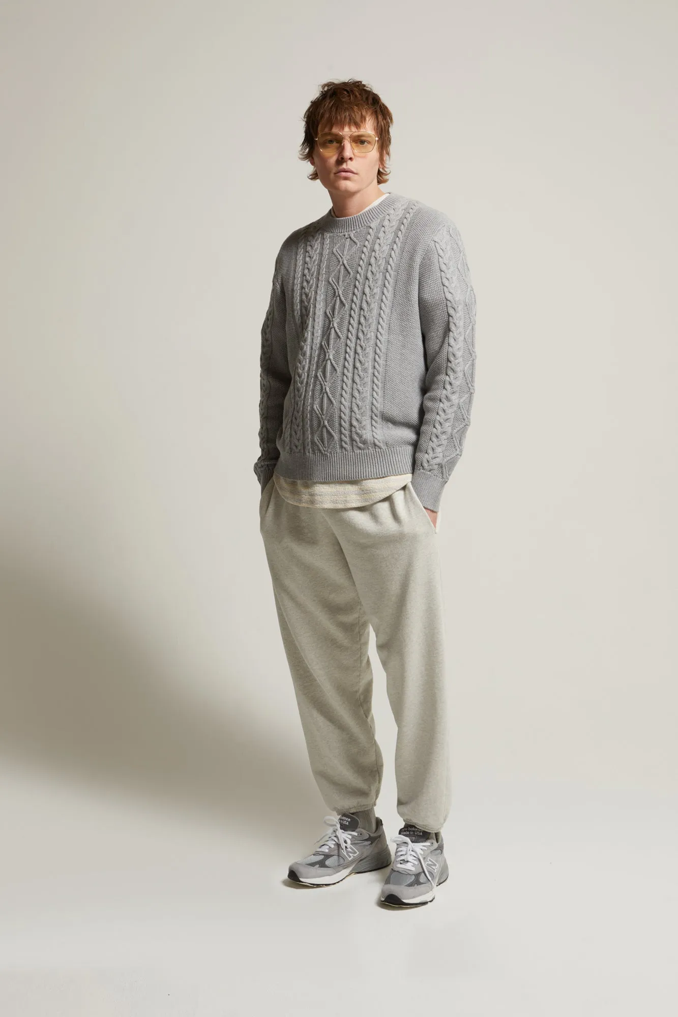 Andre Relaxed Cotton-Cashmere Cable Sweater sold by ASHER product image thumbnail 3