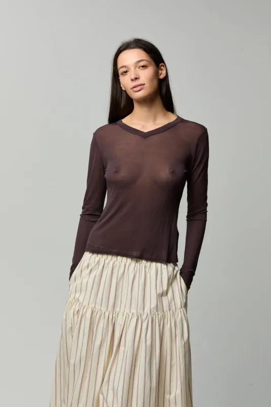 Saskia Longsleeve Micro V sold by ASHER