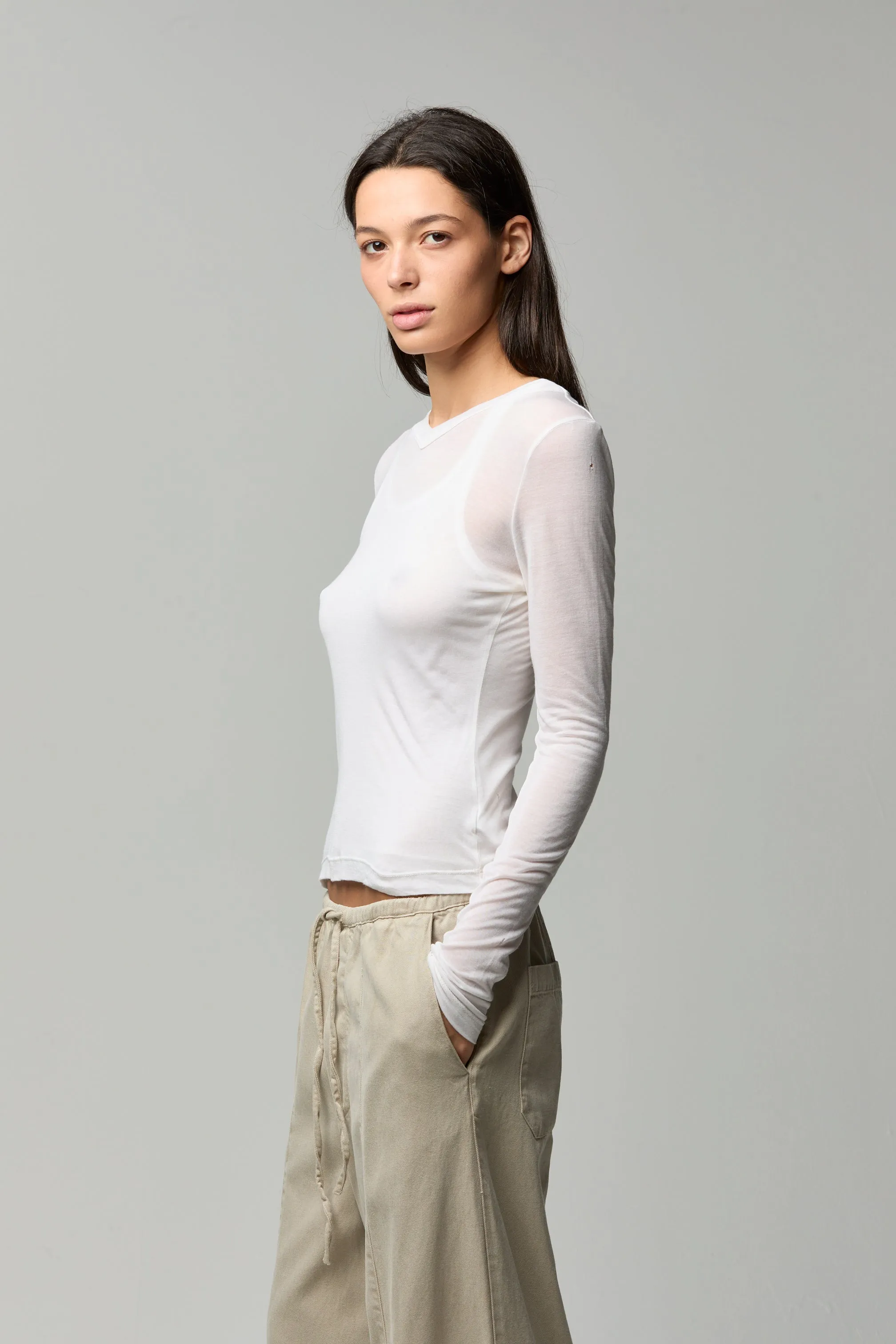 Saskia Longsleeve Micro V sold by ASHER product image thumbnail 5