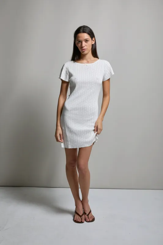 Paloma Pointelle Mini Dress made by ASHER