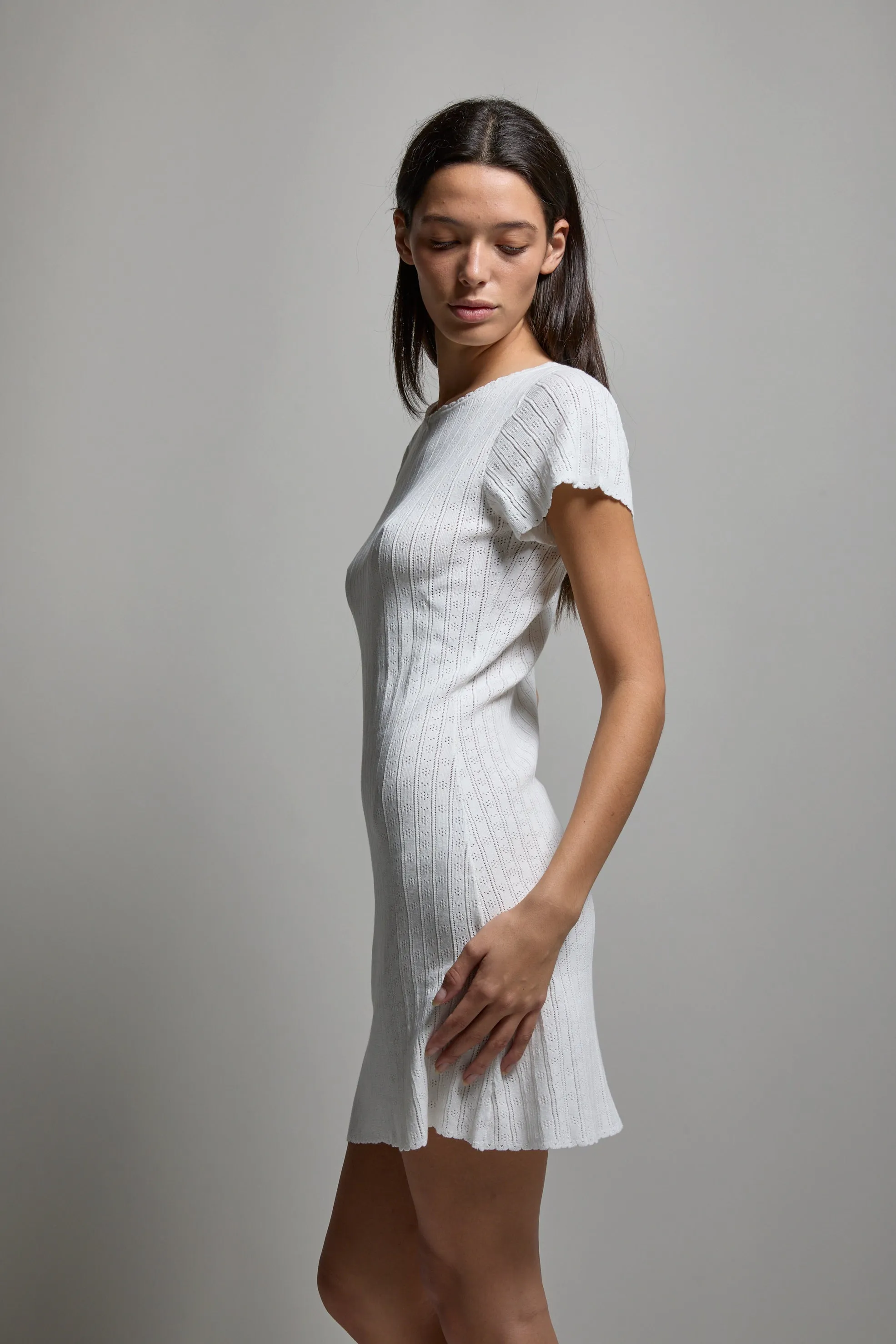Paloma Pointelle Mini Dress sold by ASHER product image thumbnail 3