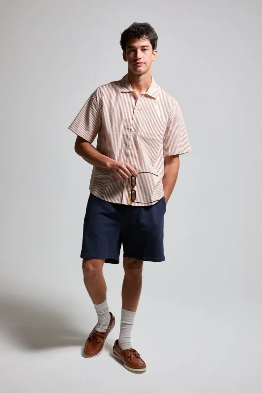 Rick Striped Camp Shirt made by ASHER