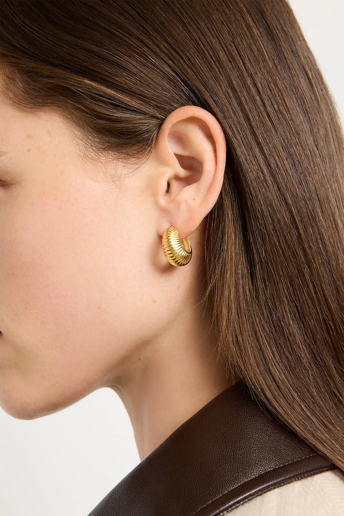 Mali Huggie Earrings sold by Brandon Maxwell product image thumbnail 2