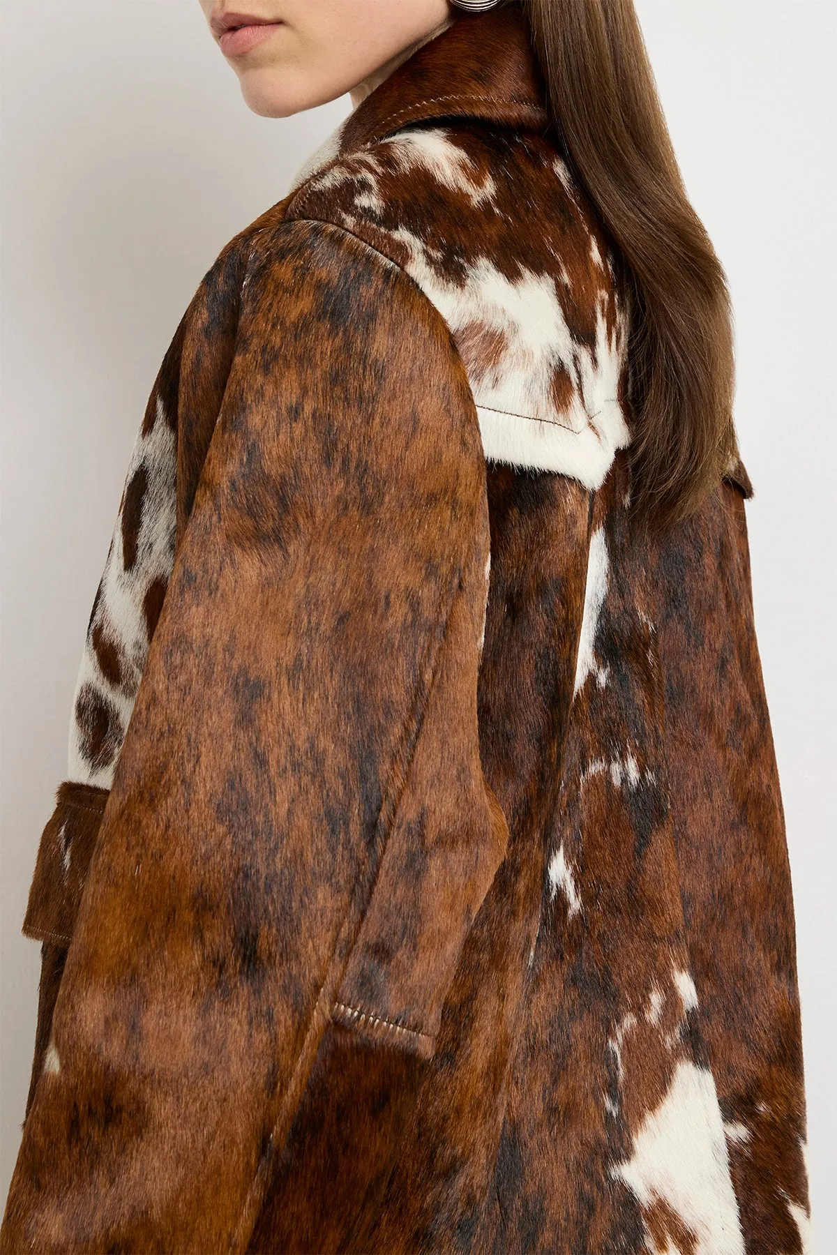The Blaine Jacket in Natural Cowhide Leather sold by Brandon Maxwell product image thumbnail 5
