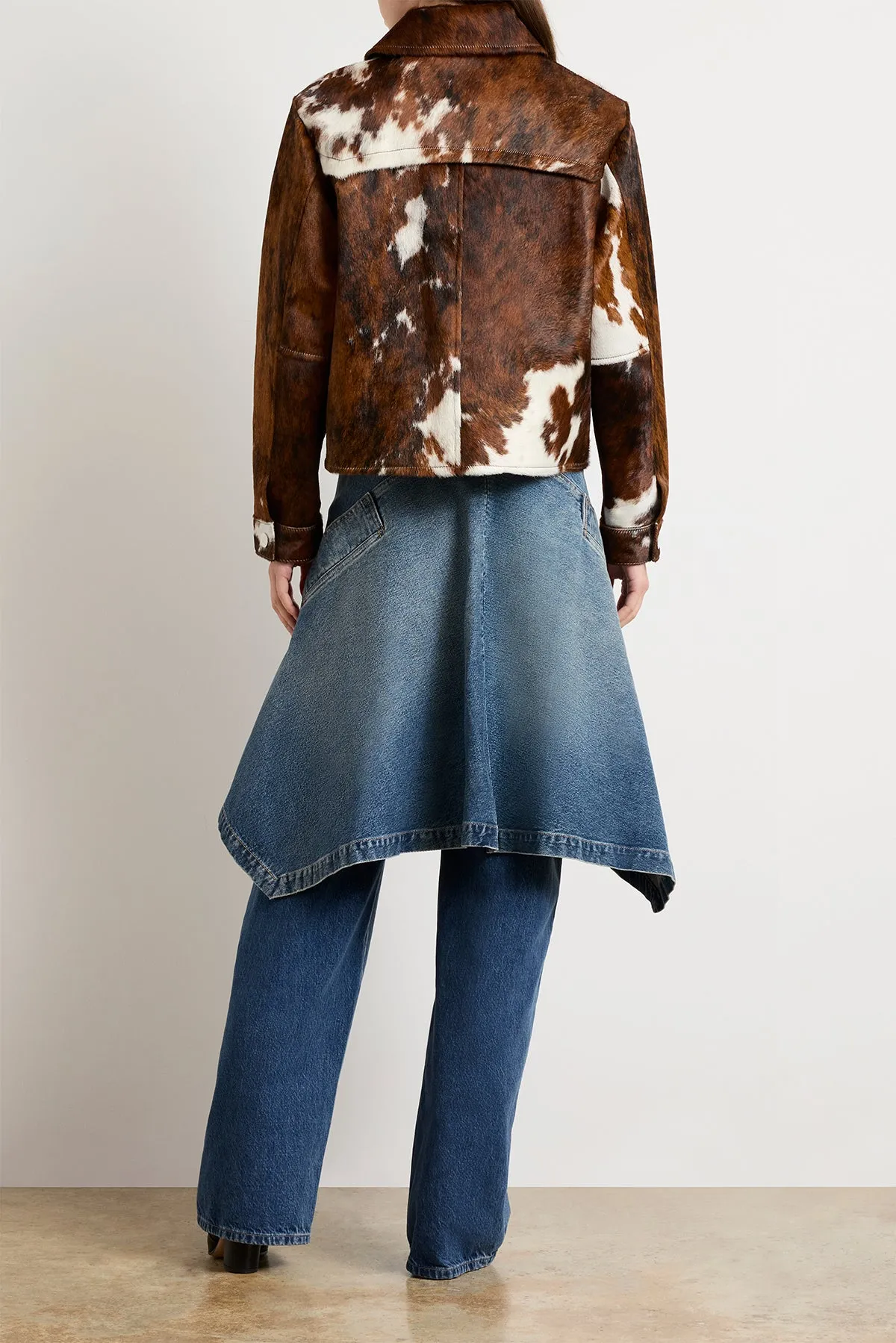 The Blaine Jacket in Natural Cowhide Leather sold by Brandon Maxwell product image thumbnail 4
