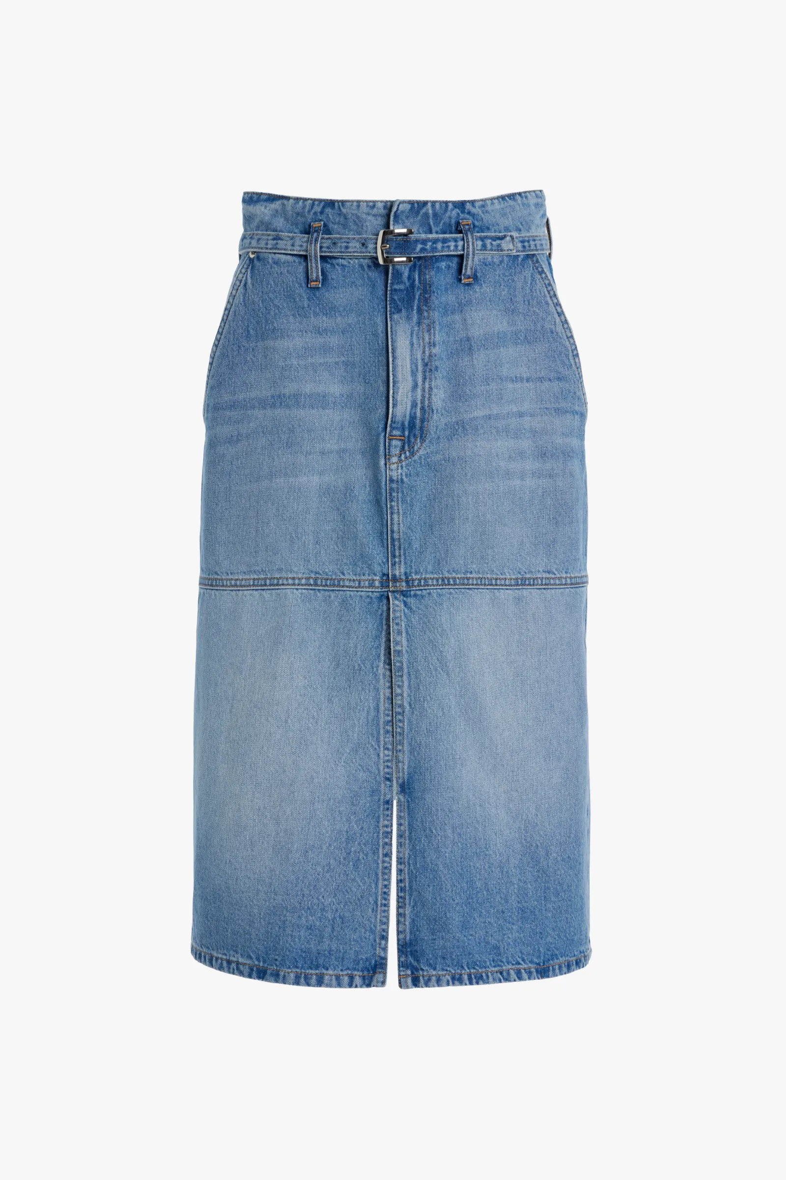 The Cecilia Midi Skirt in Vintage Wash sold by Brandon Maxwell