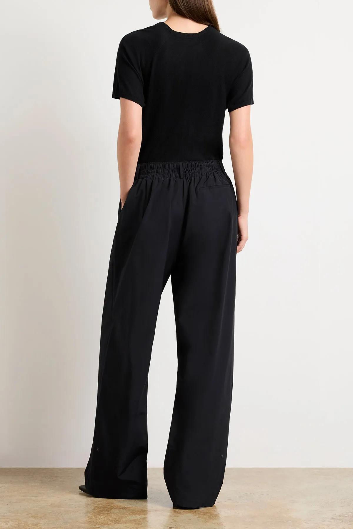 The Teagan Relaxed Track Pant in Black sold by Brandon Maxwell product image thumbnail 4