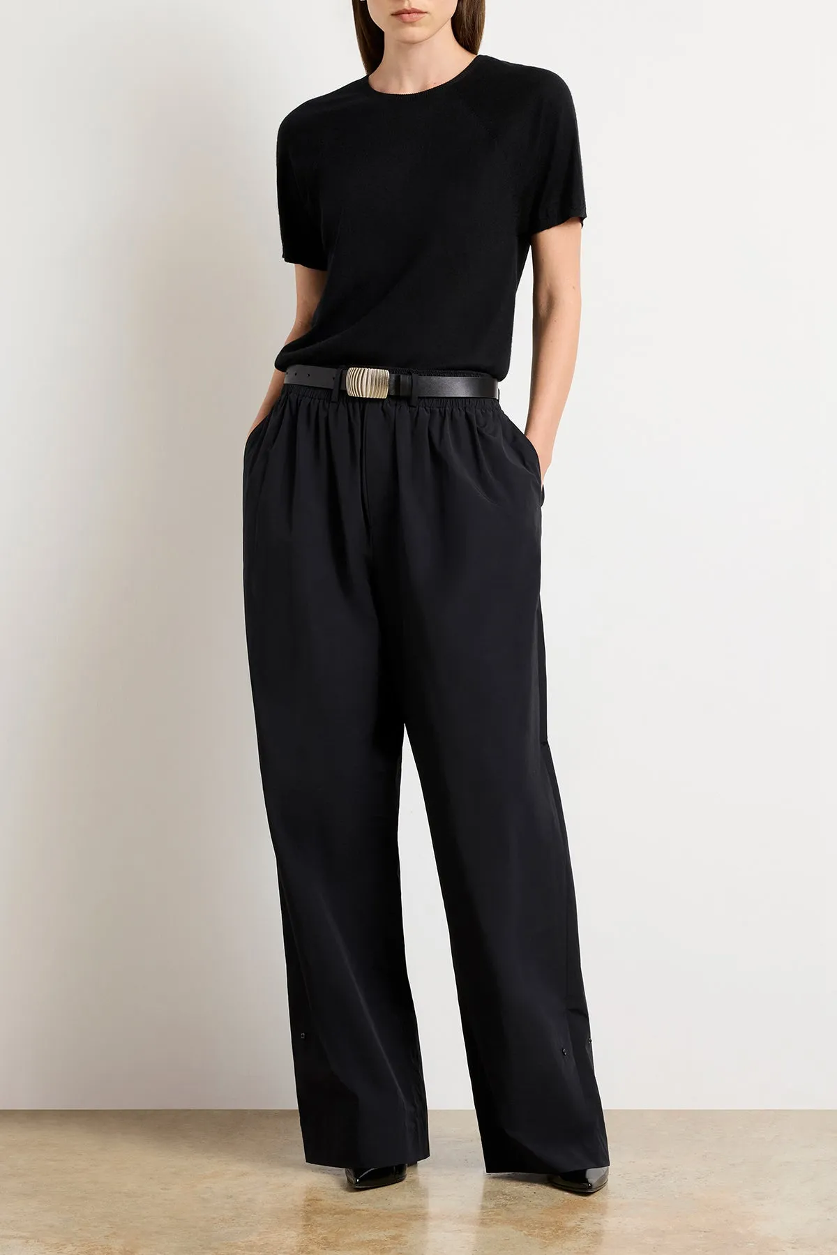 The Teagan Relaxed Track Pant in Black sold by Brandon Maxwell product image thumbnail 2