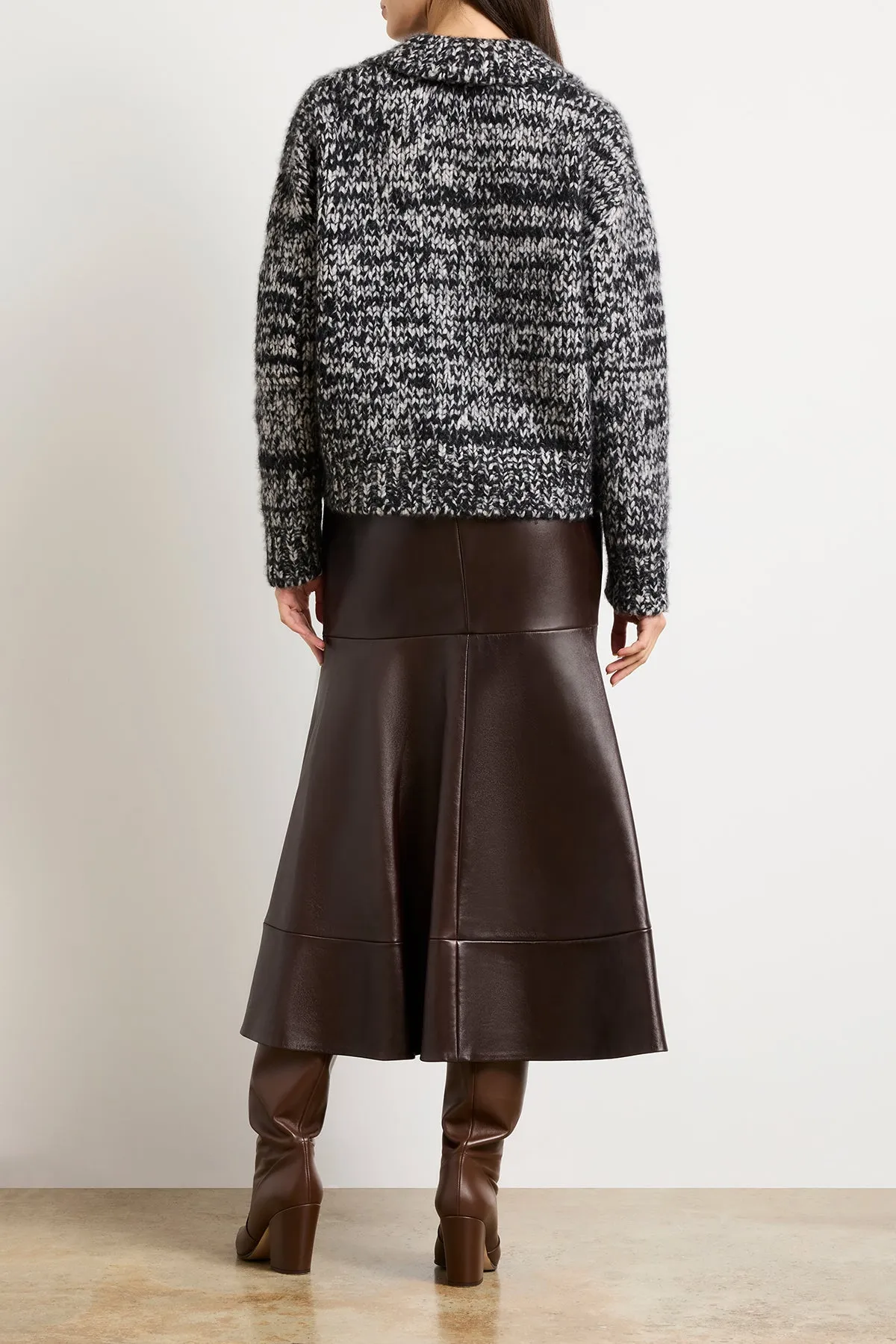 The Posie Half Zip Sweater with Sleeve Pocket in Static sold by Brandon Maxwell product image thumbnail 4