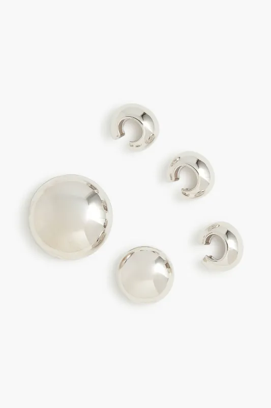 The Nova Dot Cluster Earring Set in Silver made by Brandon Maxwell