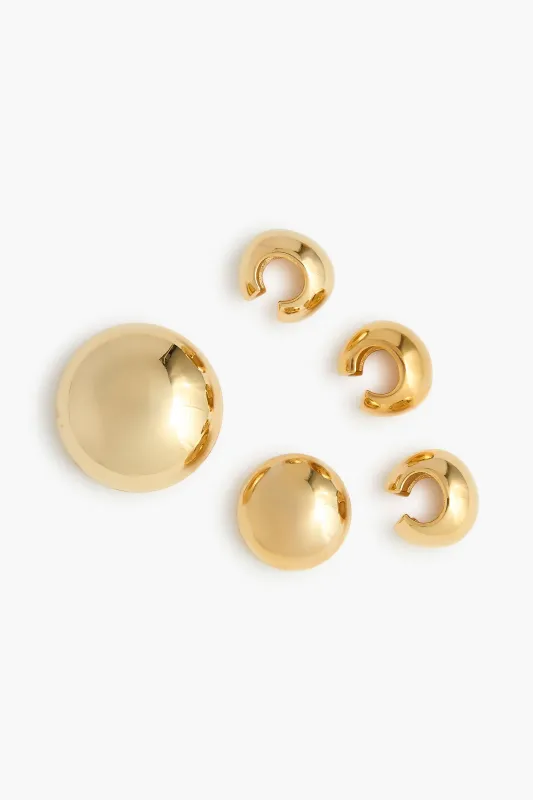 The Nova Dot Cluster Earring Set in Gold made by Brandon Maxwell