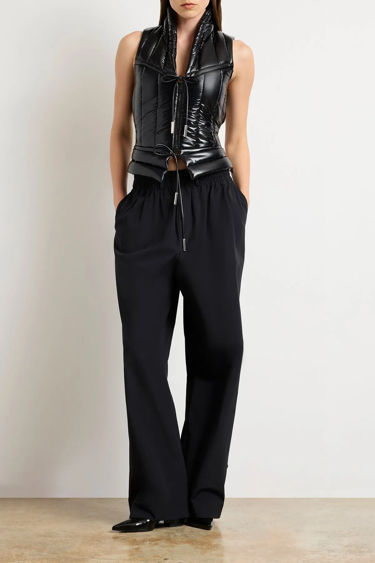 The Maria Water Resistant Padded Gillet in Black sold by Brandon Maxwell product image thumbnail 3