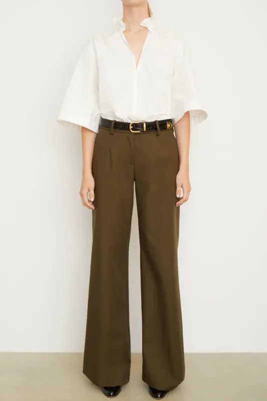 The Cecilia Shirt in White Poplin made by Brandon Maxwell