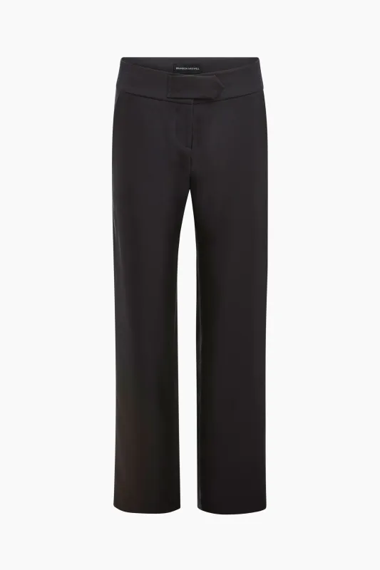 The Phoenix Trouser in Black Silk Mikado made by Brandon Maxwell