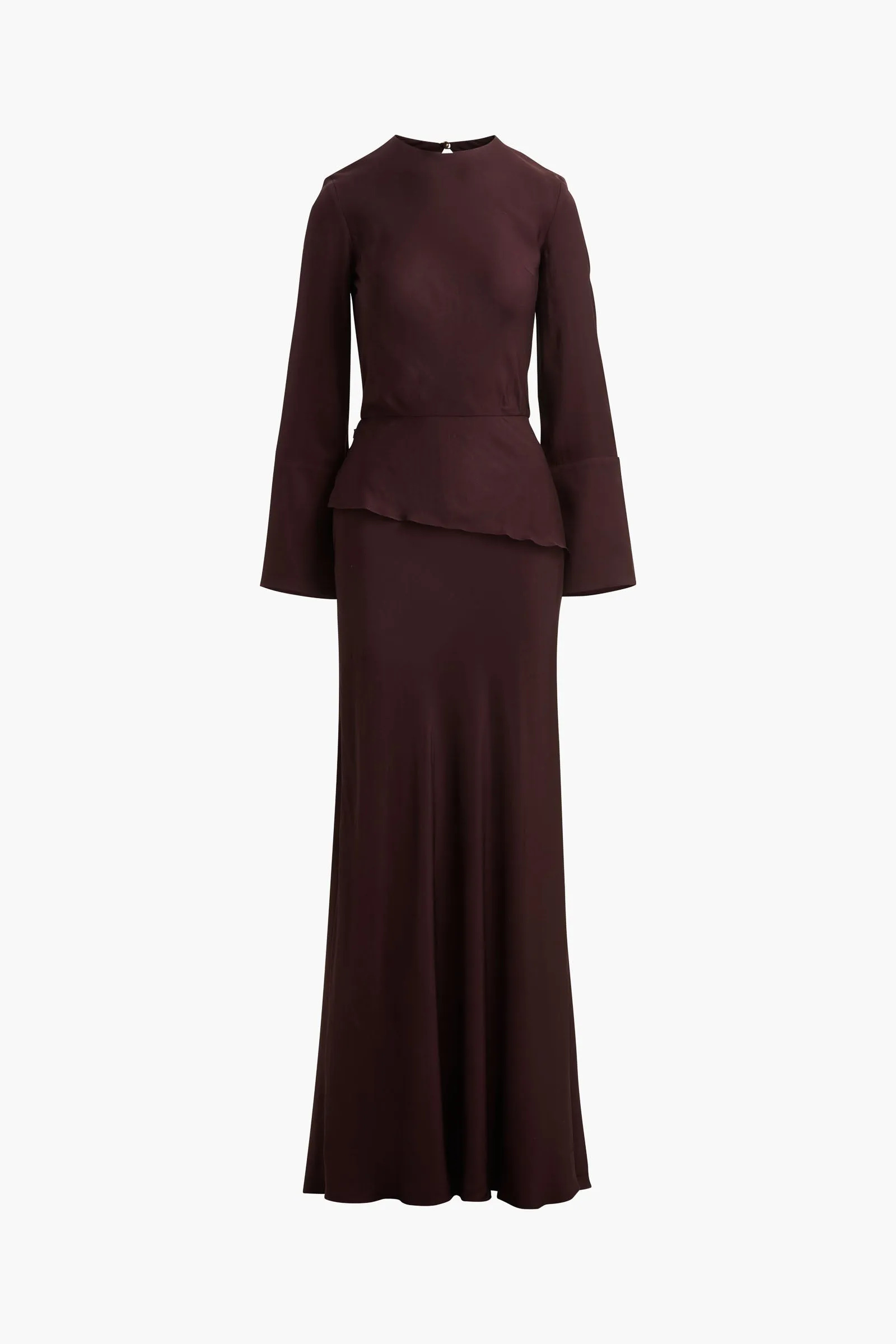 The Violet Gown in Espresso sold by Brandon Maxwell