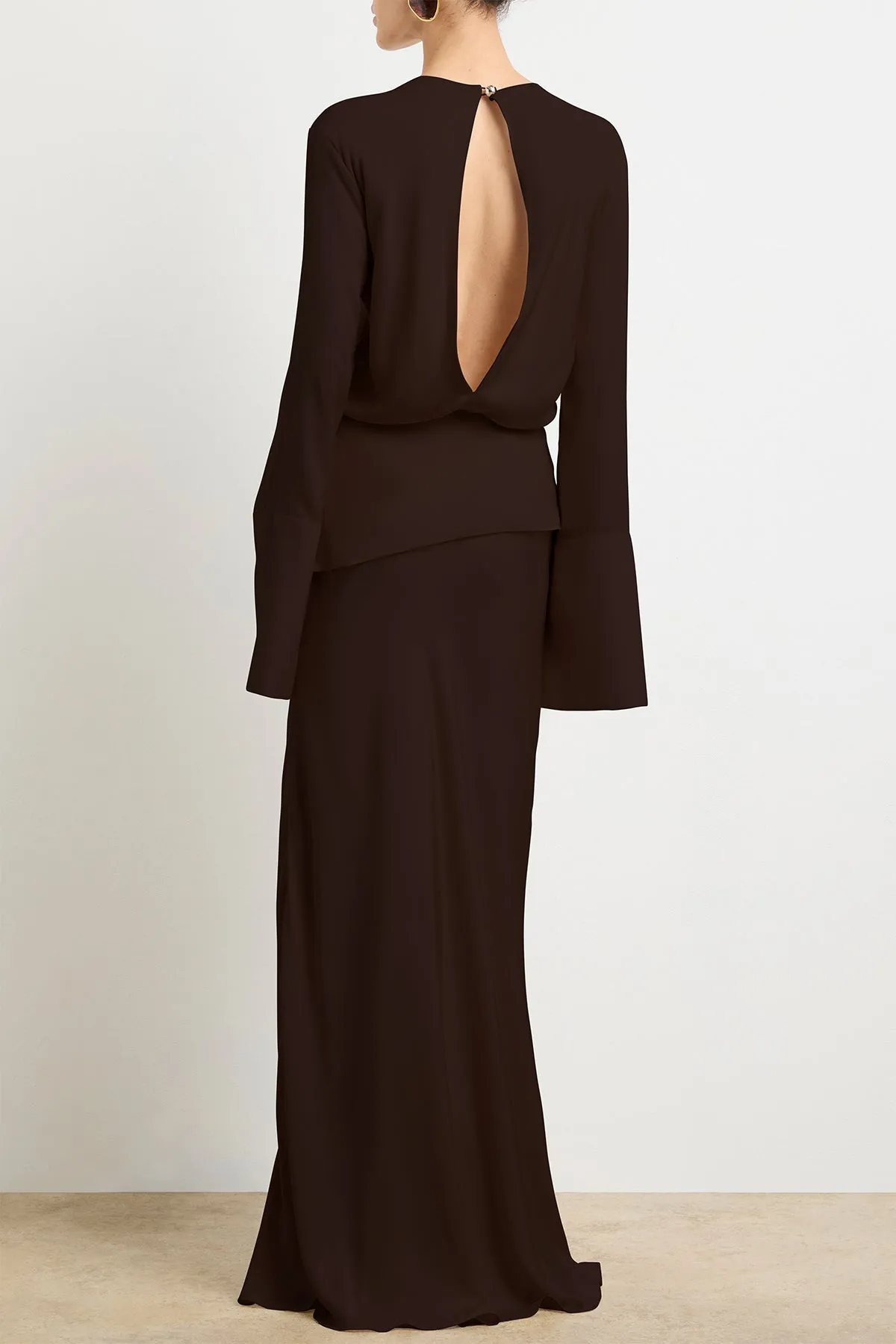 The Violet Gown in Espresso sold by Brandon Maxwell product image thumbnail 4