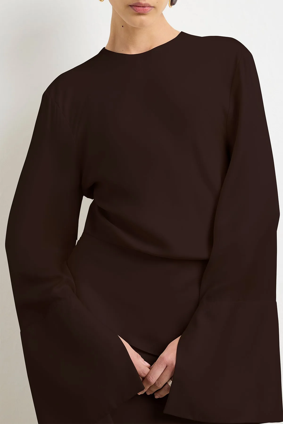 The Violet Gown in Espresso sold by Brandon Maxwell product image thumbnail 3