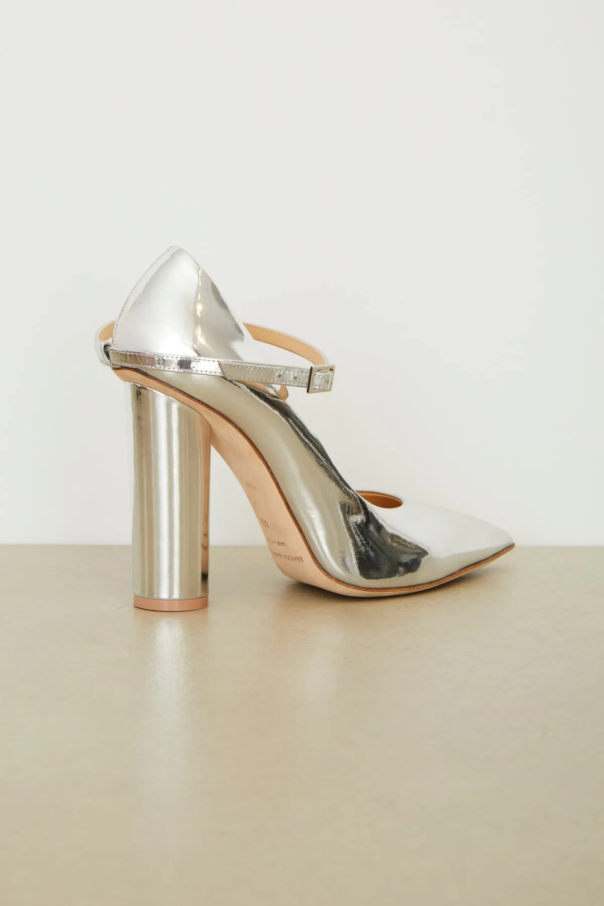 The Mary Jane in Patent Leather Silver sold by Brandon Maxwell product image thumbnail 3