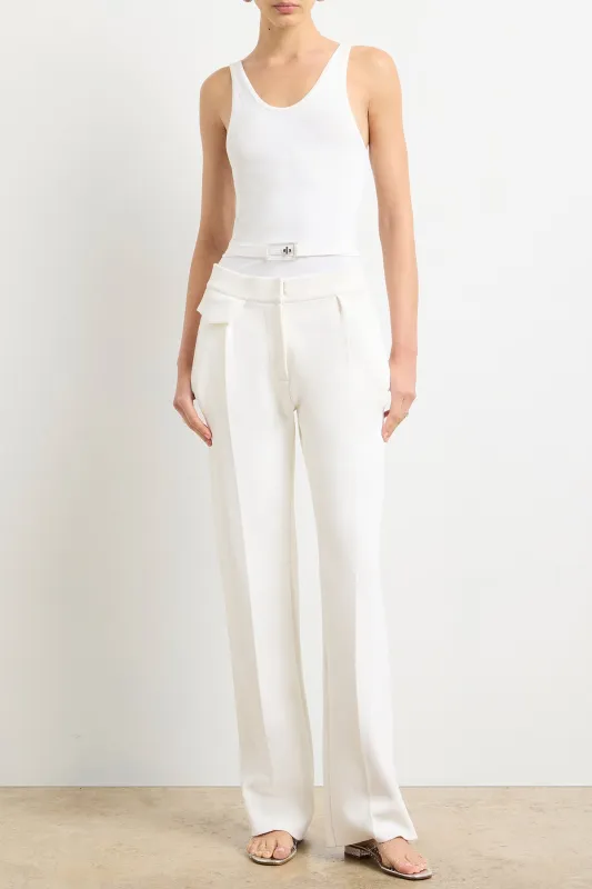 The Julia Tank in White sold by Brandon Maxwell