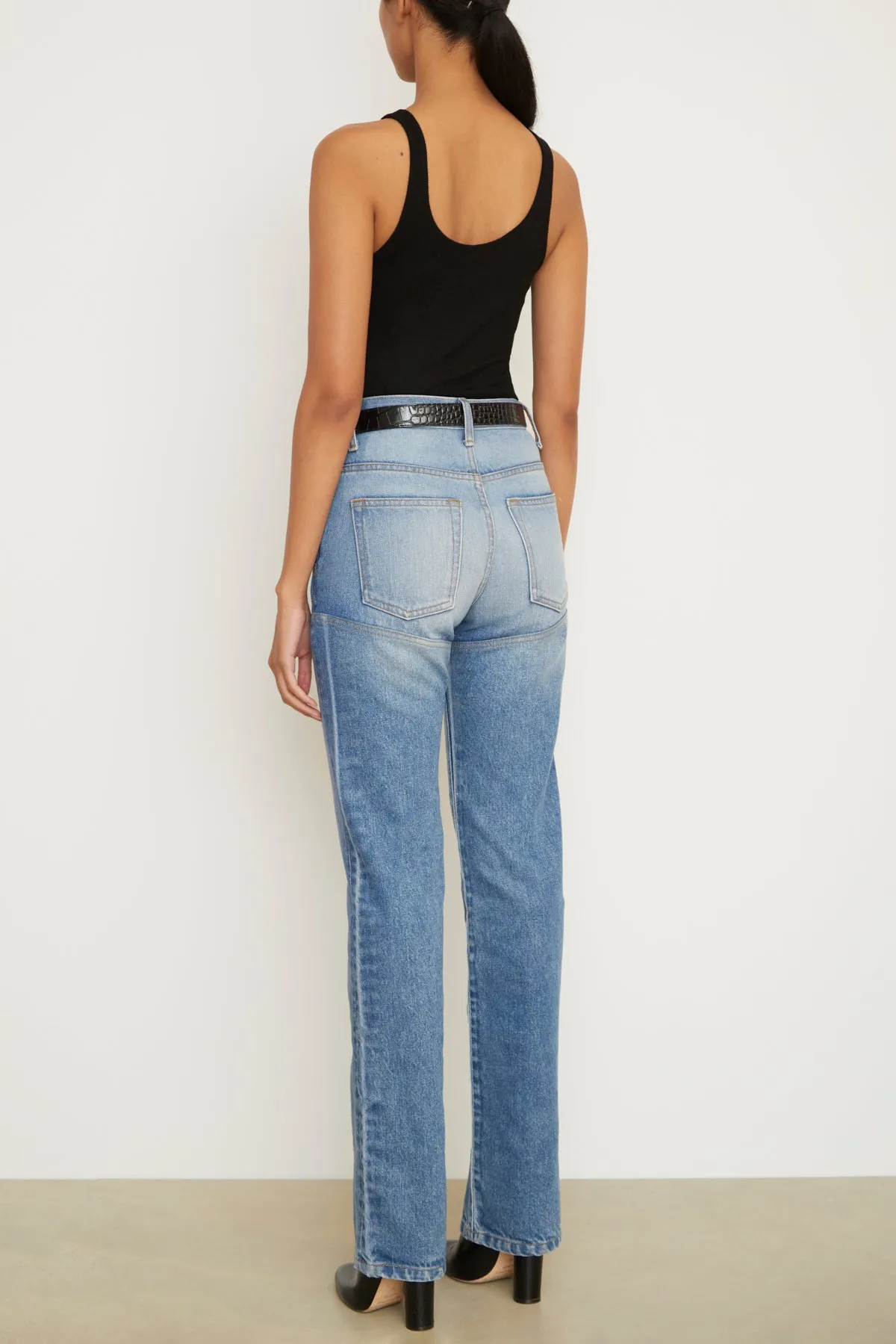 The Wyatt Two Toned Denim in Indigo and Vintage Blue sold by Brandon Maxwell product image thumbnail 4