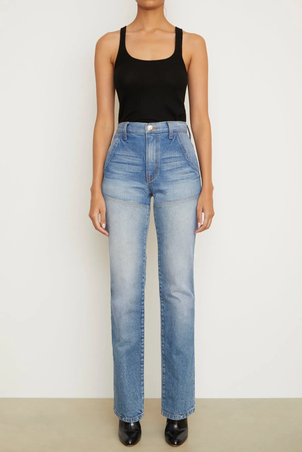 The Wyatt Two Toned Denim in Indigo and Vintage Blue sold by Brandon Maxwell product image thumbnail 2