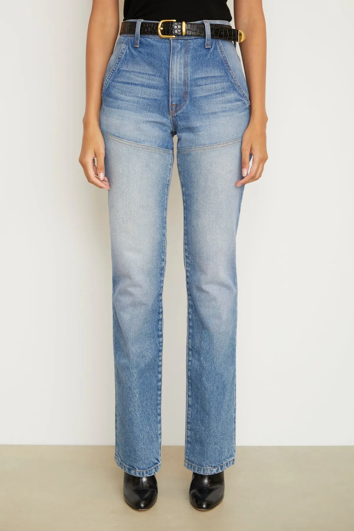 The Wyatt Two Toned Denim in Indigo and Vintage Blue sold by Brandon Maxwell product image thumbnail 3