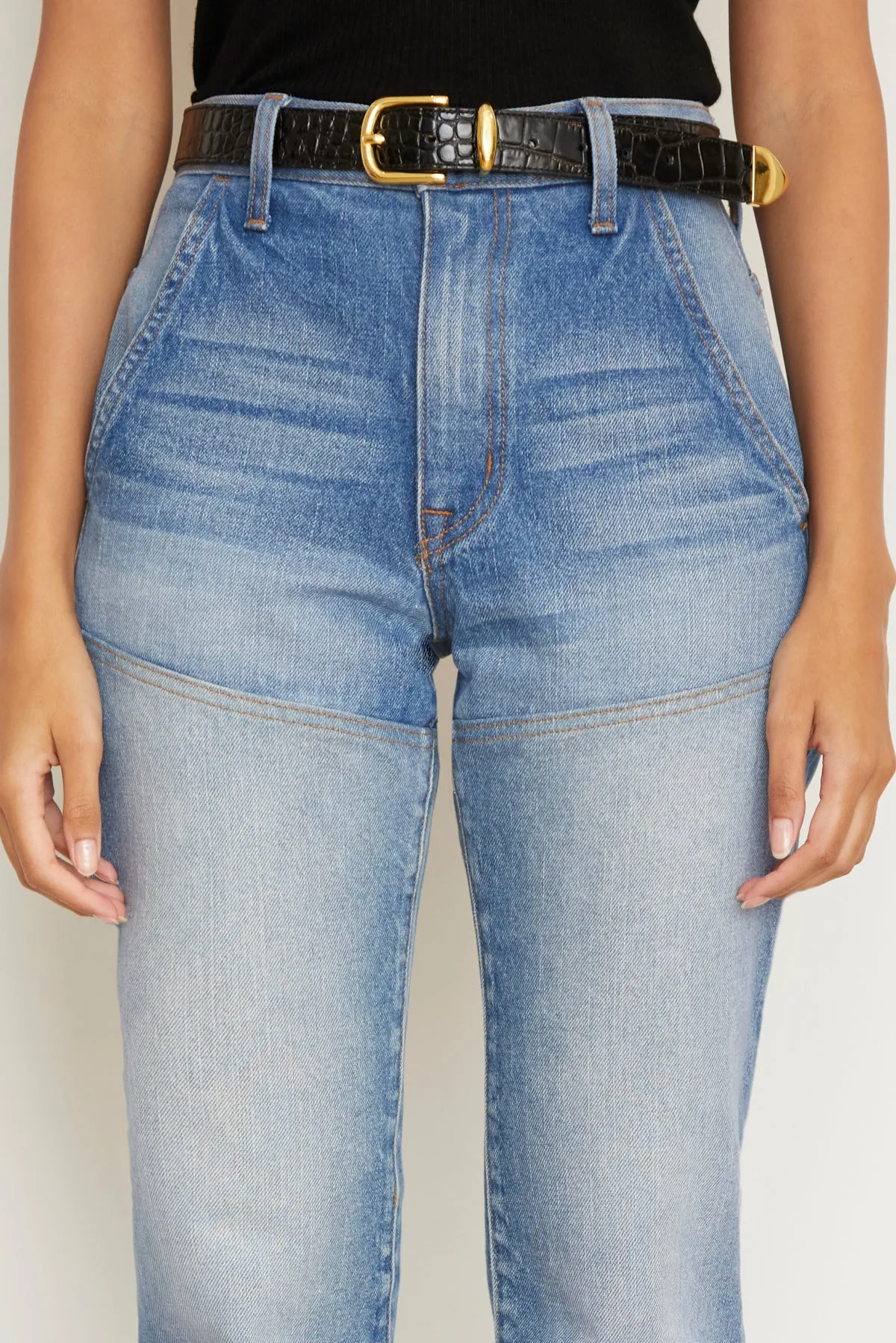 The Wyatt Two Toned Denim in Indigo and Vintage Blue sold by Brandon Maxwell product image thumbnail 5