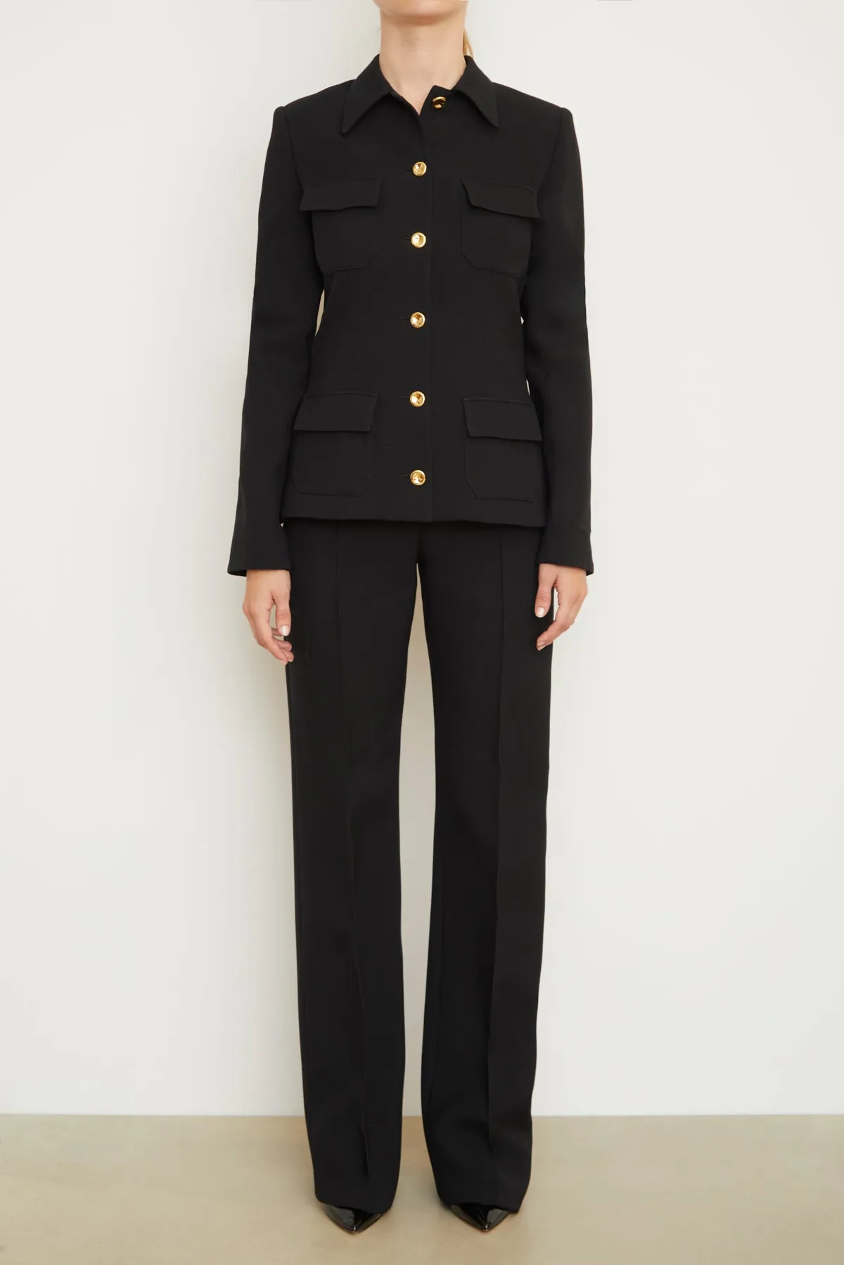 The Gage Jacket in Black sold by Brandon Maxwell product image thumbnail 2