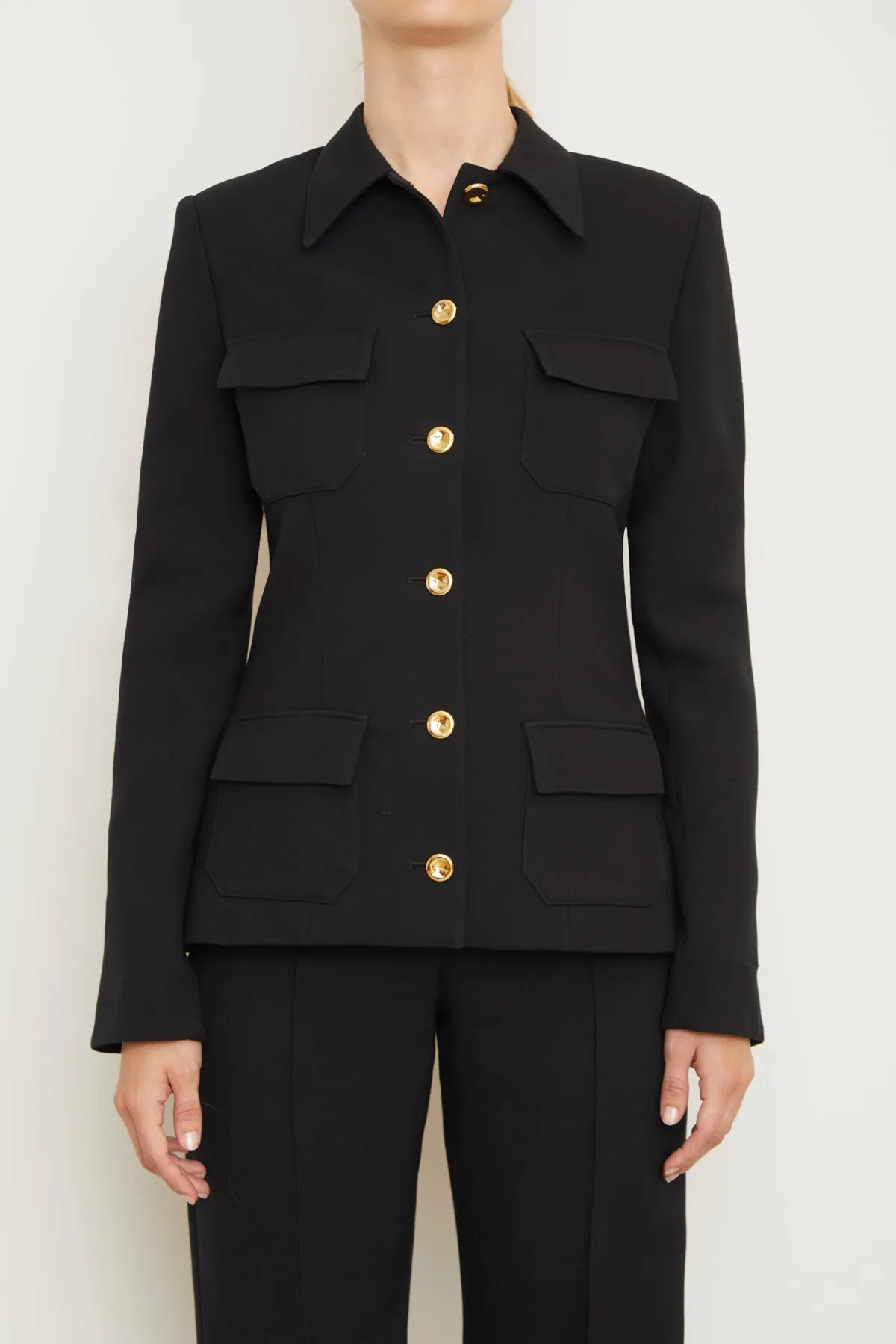 The Gage Jacket in Black sold by Brandon Maxwell product image thumbnail 3