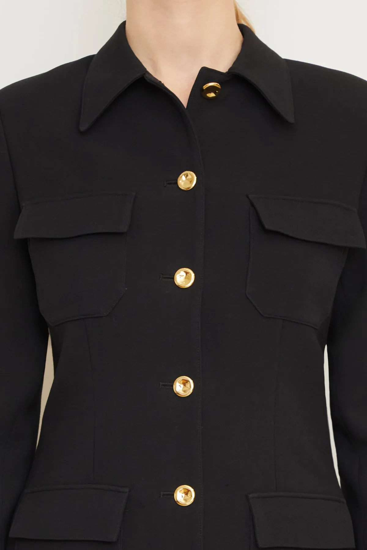 The Gage Jacket in Black sold by Brandon Maxwell product image thumbnail 5