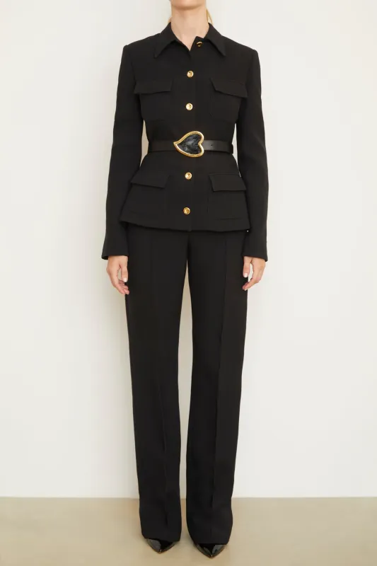 The Gage Jacket in Black made by Brandon Maxwell