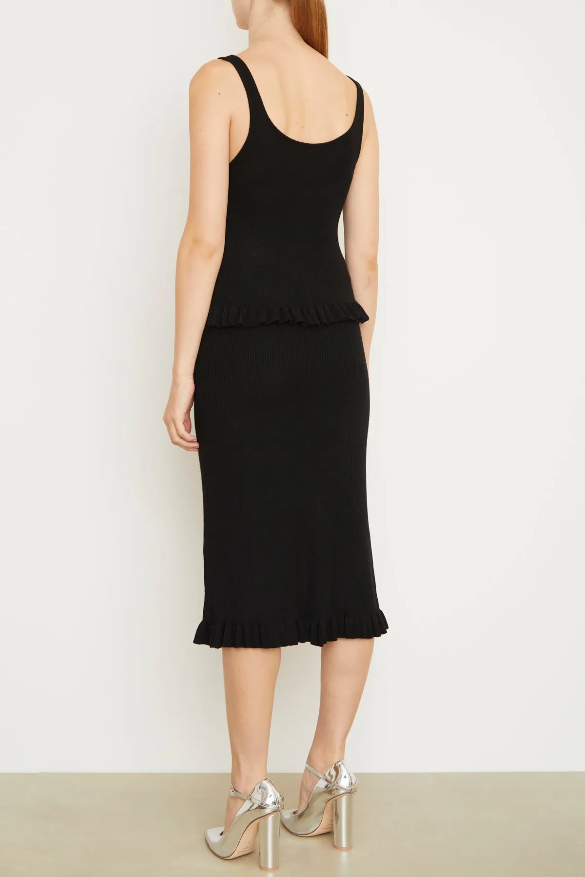 The Phoebe Knit Tank in Black sold by Brandon Maxwell product image thumbnail 4
