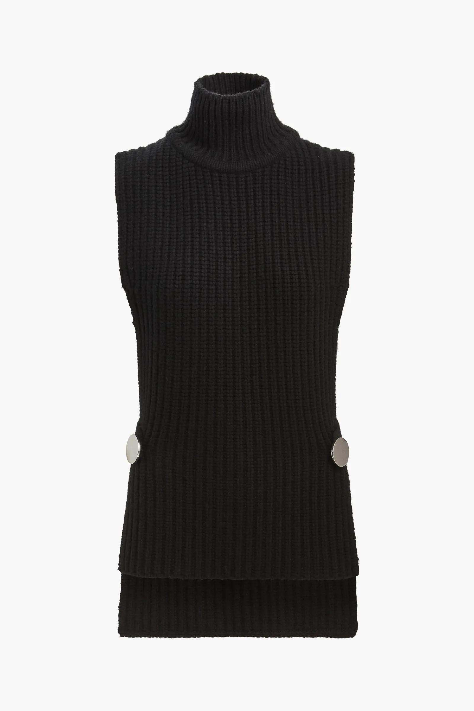 The Grayson English Rib Gillet in Black sold by Brandon Maxwell