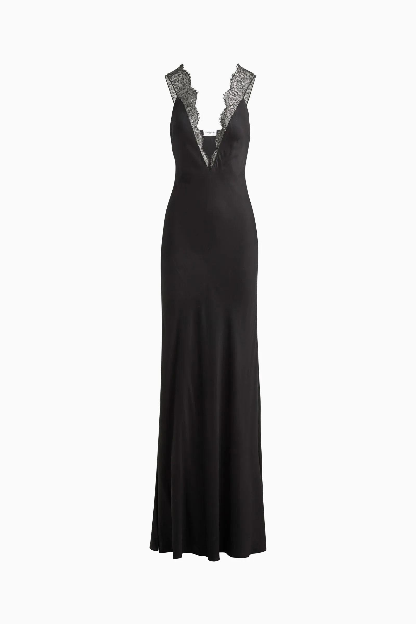 The Malone Slip Gown in Black sold by Brandon Maxwell
