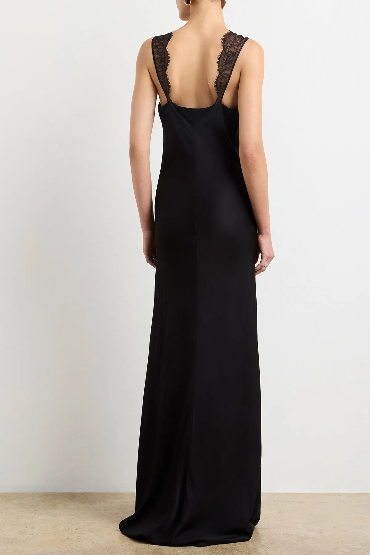 The Malone Slip Gown in Black sold by Brandon Maxwell product image thumbnail 4