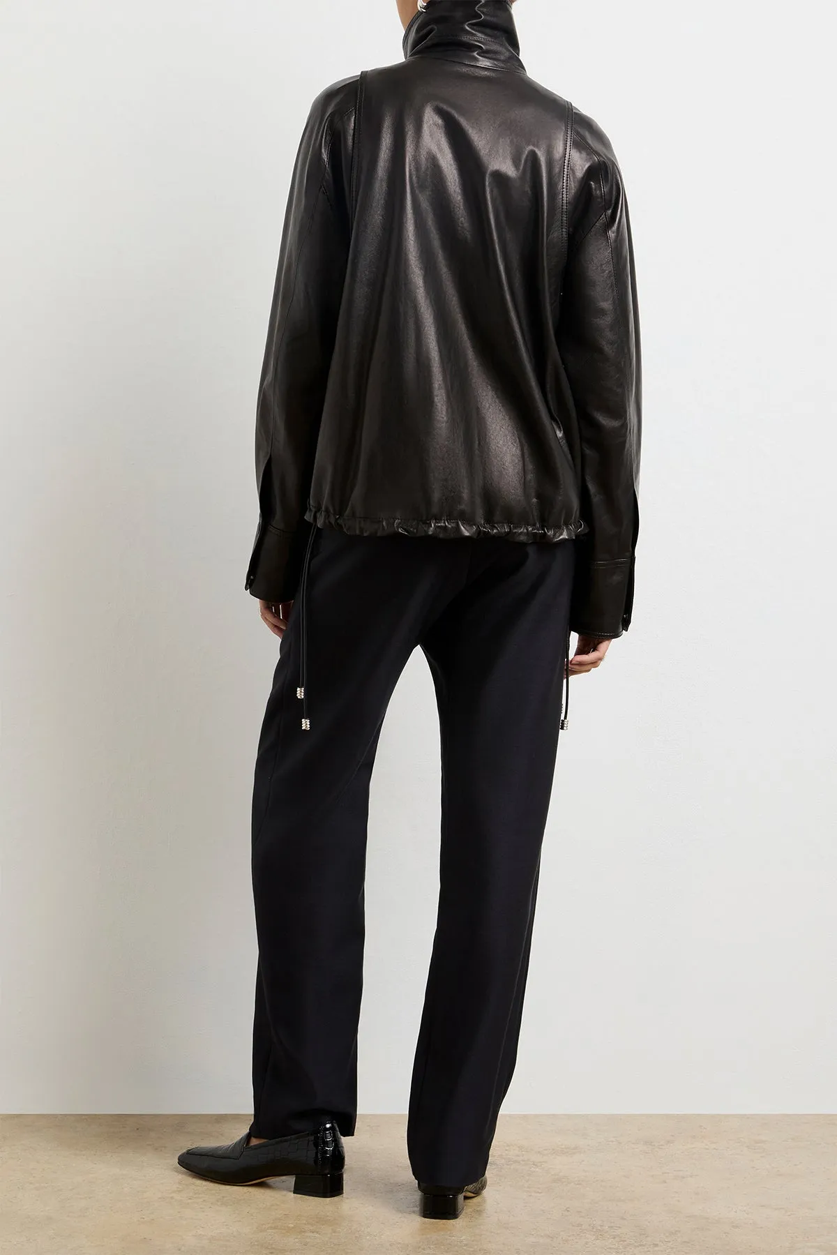 The Harper Balloon Jacket in Black Nappa Leather sold by Brandon Maxwell product image thumbnail 5