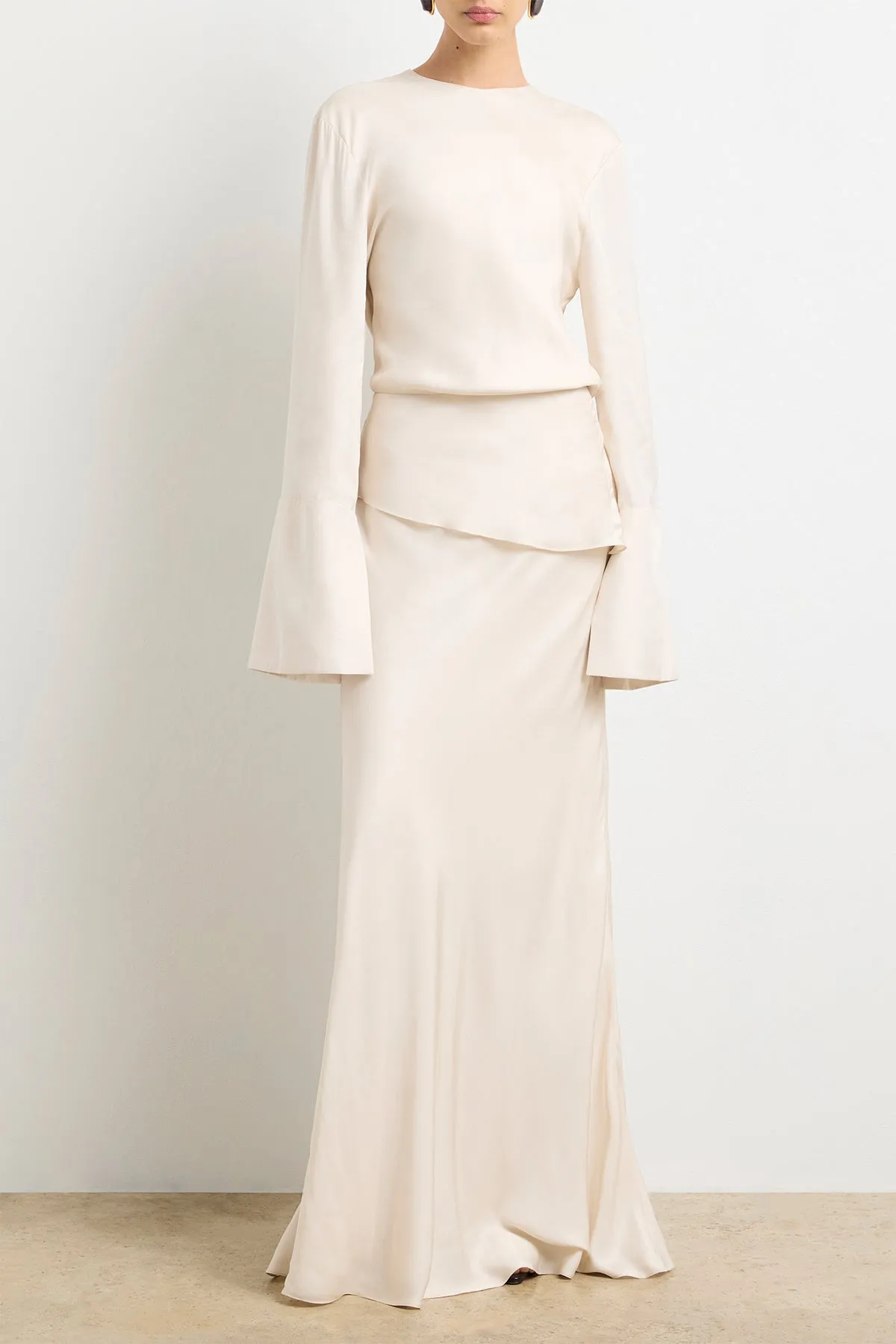 The Violet Gown in Pearl sold by Brandon Maxwell product image thumbnail 2