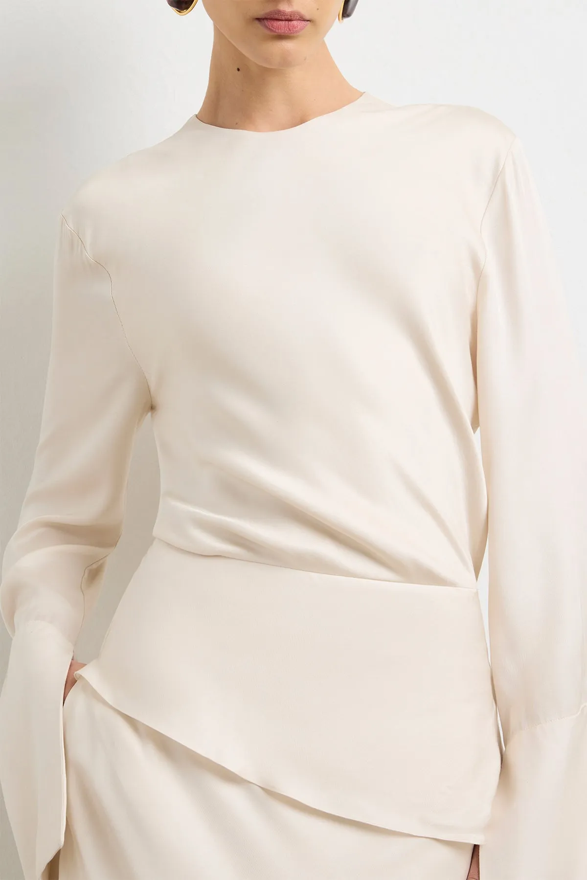 The Violet Gown in Pearl sold by Brandon Maxwell product image thumbnail 3