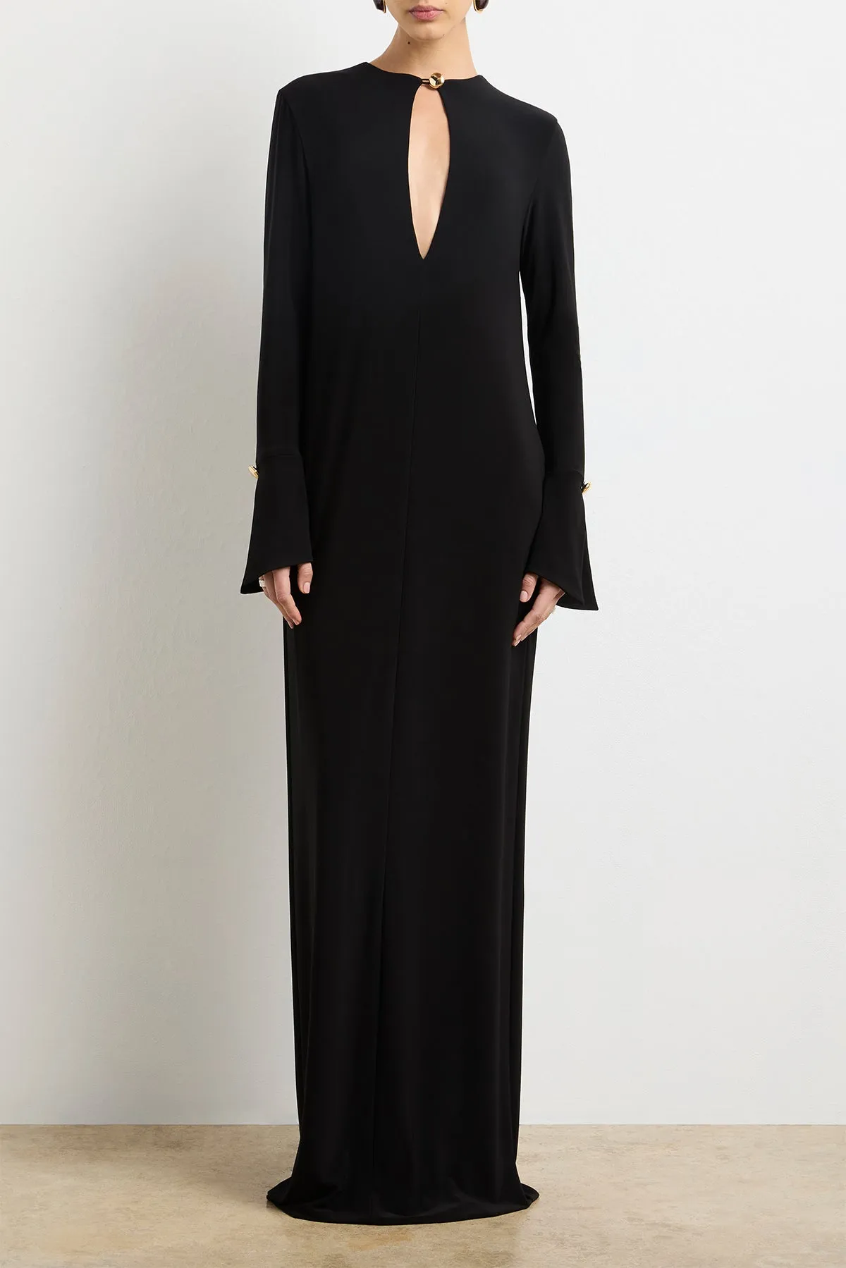 The Sylvie Gown in Black Jersey sold by Brandon Maxwell product image thumbnail 4