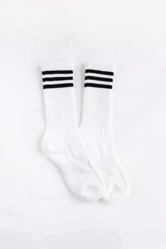Bridget Retro Stripe Crew Socks made by Tiepology