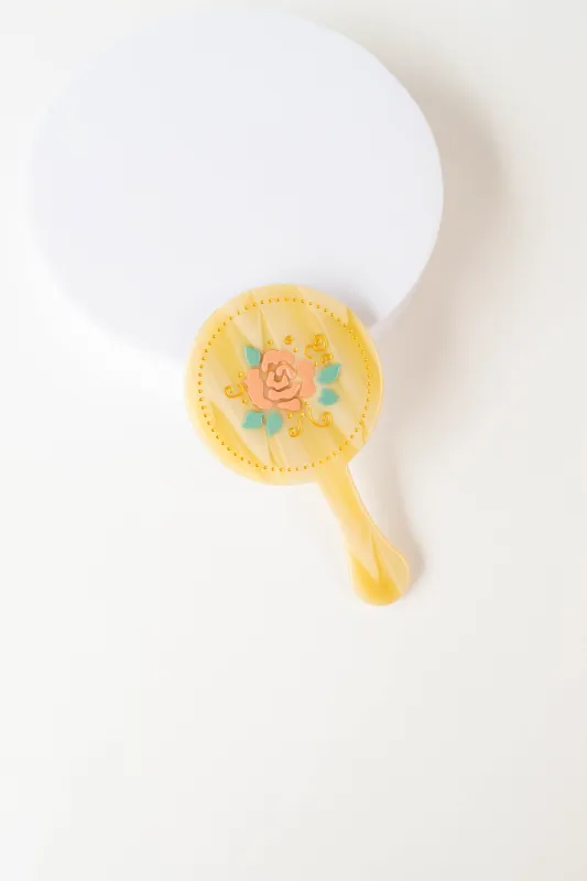 Eco Vintage Rose Make up Mirror with Pouch made by Tiepology