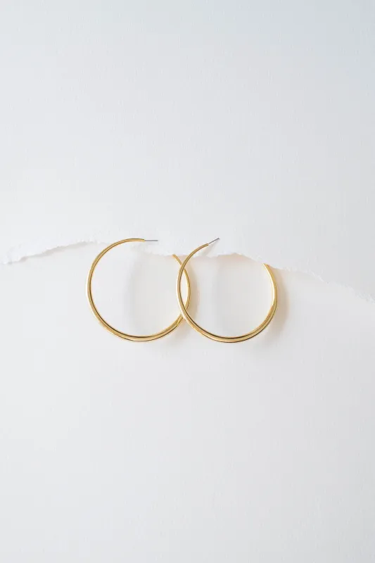 Endless Gold Hoop Earrings made by Tiepology