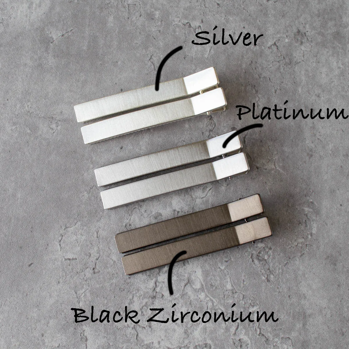 Small Glossy Coated Metal Hair Clip Set sold by Tiepology product image thumbnail 3